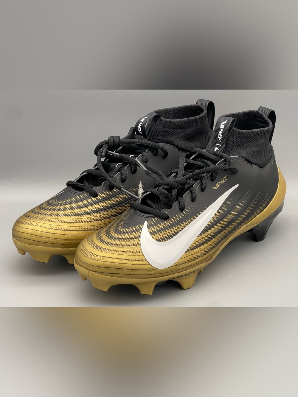 Nike Air Zoom Vapor Pro 1 Football Cleats Black Gold FB3298-003 Men’s Size 9 NEW